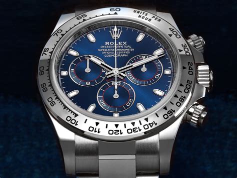 rolex daytona silver blue dial